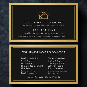 Carte De Visite Services de construction de toiture Professionnel