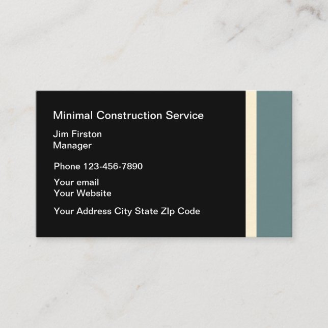 Carte De Visite Services de construction généraux (Devant)