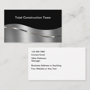 Carte De Visite Services de construction modernes et cool 