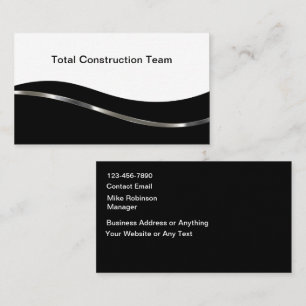 Carte De Visite Services de construction modernes et cool 