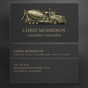 Carte De Visite Services de contracteur en béton industriel