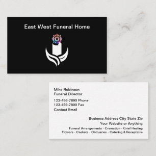 Carte De Visite Services de crémation de funérailles Nouveau