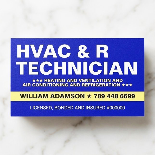 Carte De Visite Services de CVC et de Réfrigération | Technicien (CLIMATE CONTROL & THERMAL SYSTEMS EXPERT)