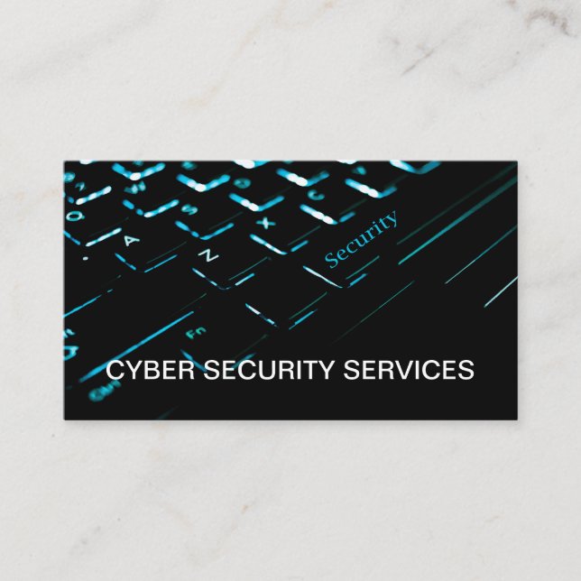 Carte De Visite Services de cyber-sécurité d'entreprise (Devant)