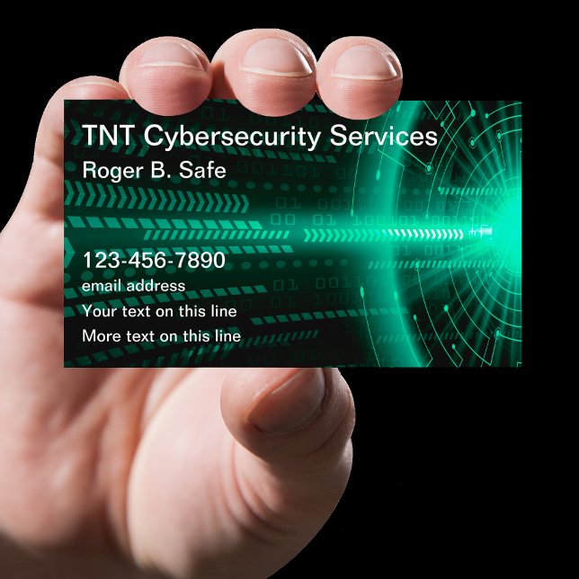 Carte De Visite Services de cybersécurité Design Moderne Unique (Créateur téléchargé)