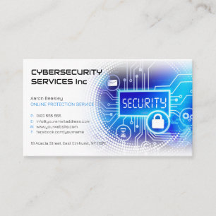 Carte De Visite Services de cybersécurité   SERVICE DE PROTECTION 
