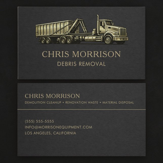 Carte De Visite Services de Déblaiement Professionnel  (Créateur téléchargé)