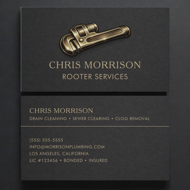 Carte De Visite Services de déboucheur Clé Professionnel (Créateur téléchargé)