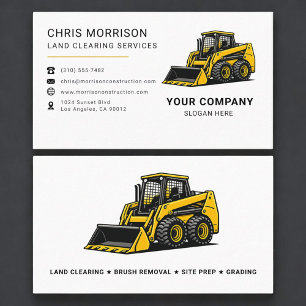 Carte De Visite Services de défrichage de terrain Construction