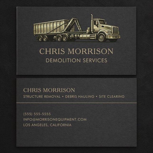 Carte De Visite Services de démolition Professionnel  (Créateur téléchargé)