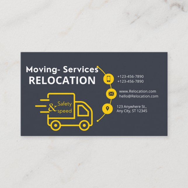 Carte De Visite Services de déplacement - Déplacement (Devant)