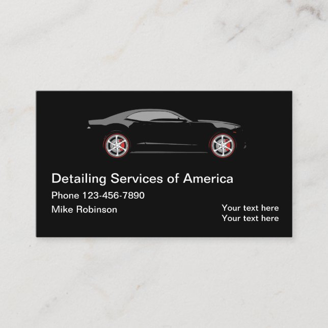 Carte De Visite Services de detailing automobile Élégant Moderne (Devant)