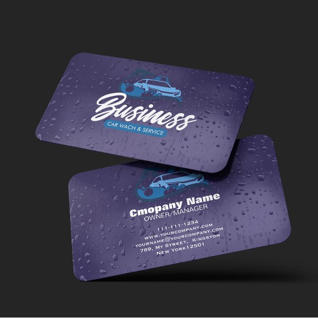 Carte De Visite Services de detailing automobile Lavage de voiture (Créateur téléchargé)