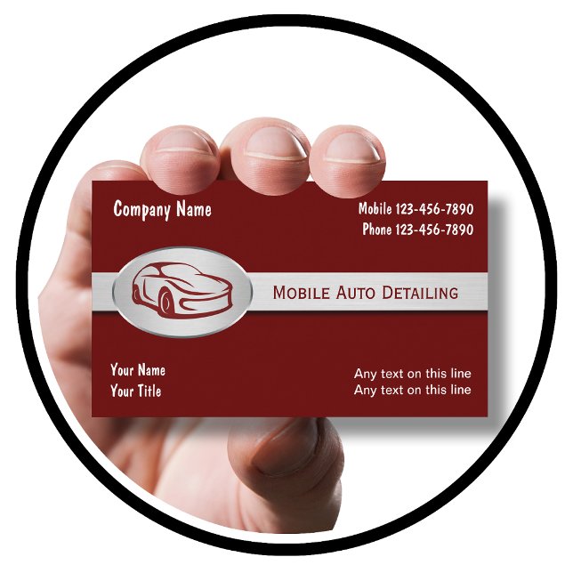 Carte De Visite Services de detailing automobile mobile (Créateur téléchargé)