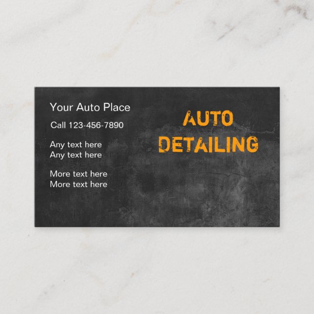 Carte De Visite Services de detailing de voiture (Devant)