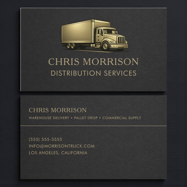Carte De Visite Services de distribution Camionnage Professionnel (Créateur téléchargé)