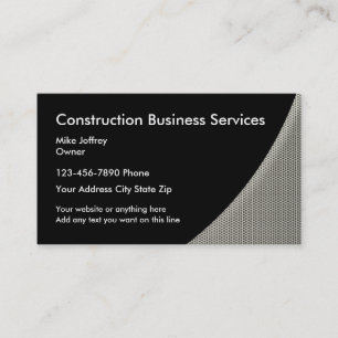 Carte De Visite Services de entrepreneur en construction