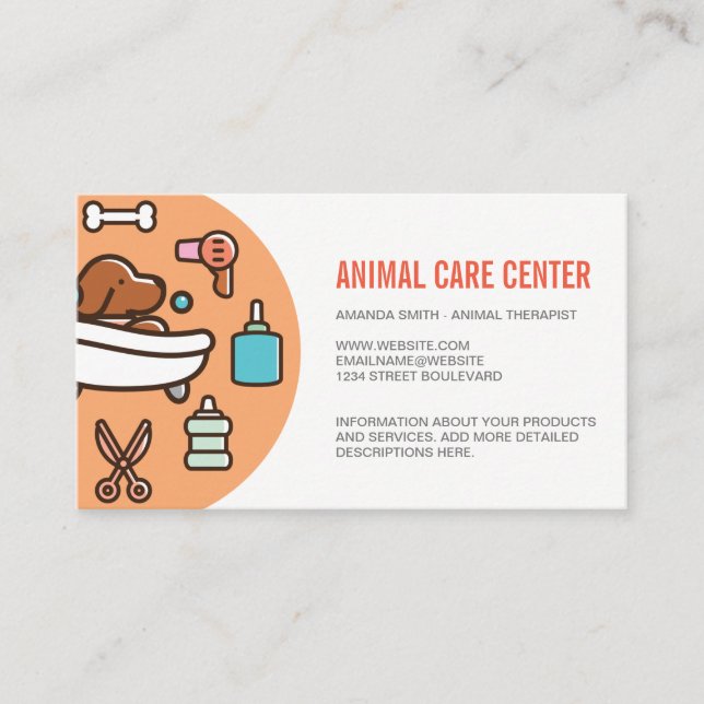 Carte De Visite Services de formation en soins aux animaux (Devant)