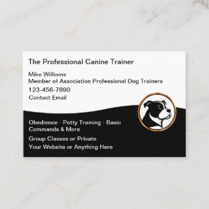 Carte De Visite Services de formation professionnelle pour chiens