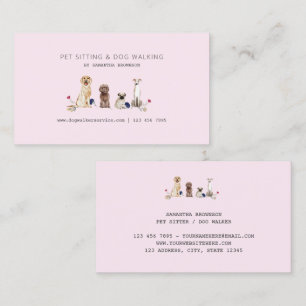 Carte De Visite Services de garde d'animaux et de promenade de chi