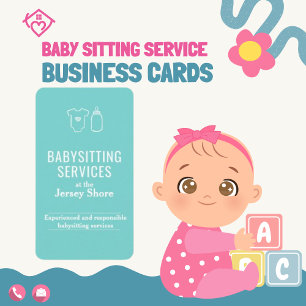 Carte De Visite Services de garde d'enfants au Jersey Shore Sweet