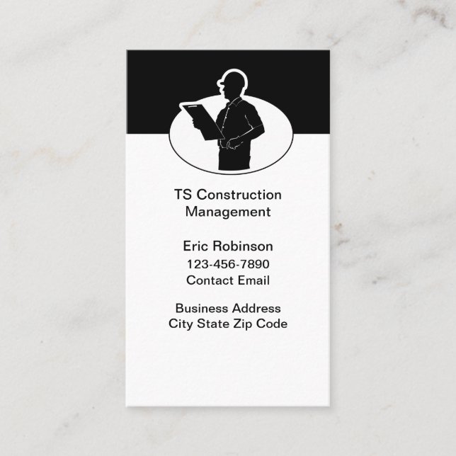 Carte De Visite Services de gestion de construction  (Devant)