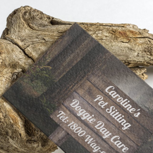 Carte De Visite Services de jardin de bois Entretien de pelouse (Créateur téléchargé)