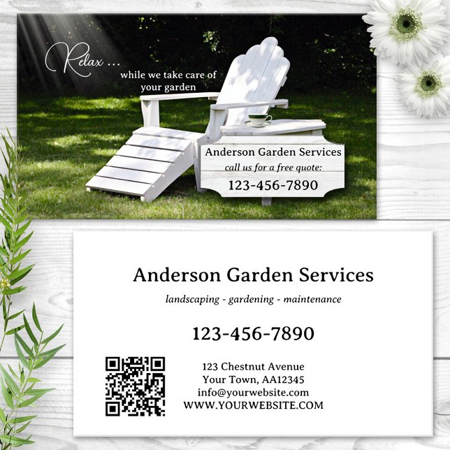Carte De Visite Services de jardin vert (Créateur téléchargé)