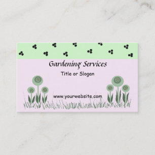 Carte De Visite Services de jardinage et d'aménagement paysager