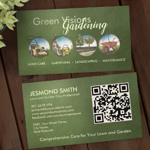 Carte De Visite Services de jardinage - Illustration à main