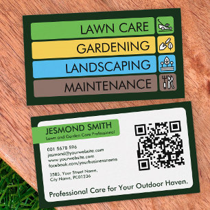 Carte De Visite Services de jardinage - Nettoyage minimal gras