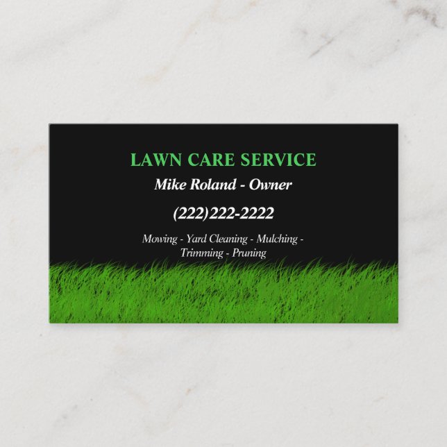 Carte De Visite Services de jardinage professionnels modernes pour (Devant)