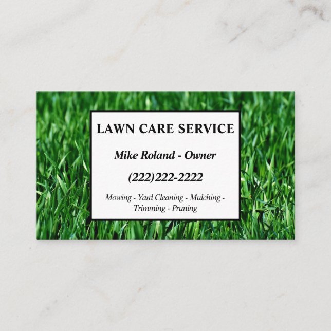 Carte De Visite Services de jardinier pour l'entretien professionn (Devant)
