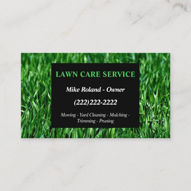 Carte De Visite Services de jardinier professionnel moderne pour l (Devant)