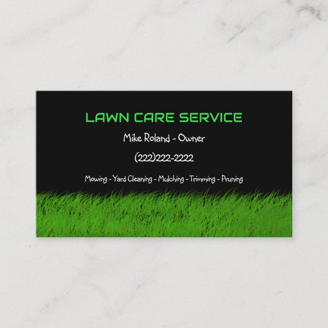 Carte De Visite Services de jardinier professionnel moderne pour l (Devant)