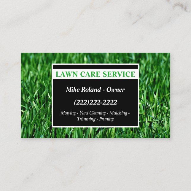 Carte De Visite Services de jardinier professionnel moderne pour l (Devant)