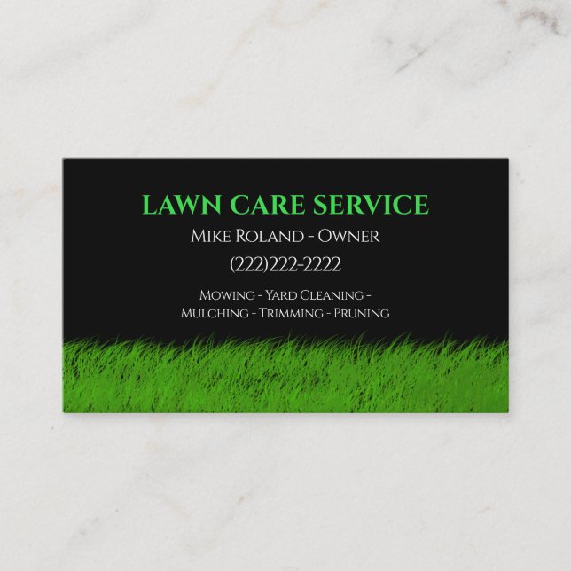 Carte De Visite Services de jardinier professionnel moderne pour l (Devant)