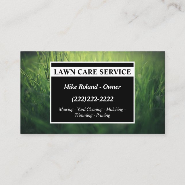 Carte De Visite Services de jardinier professionnel moderne pour l (Devant)