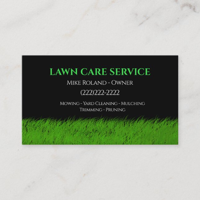 Carte De Visite Services de jardinier professionnel moderne pour l (Devant)