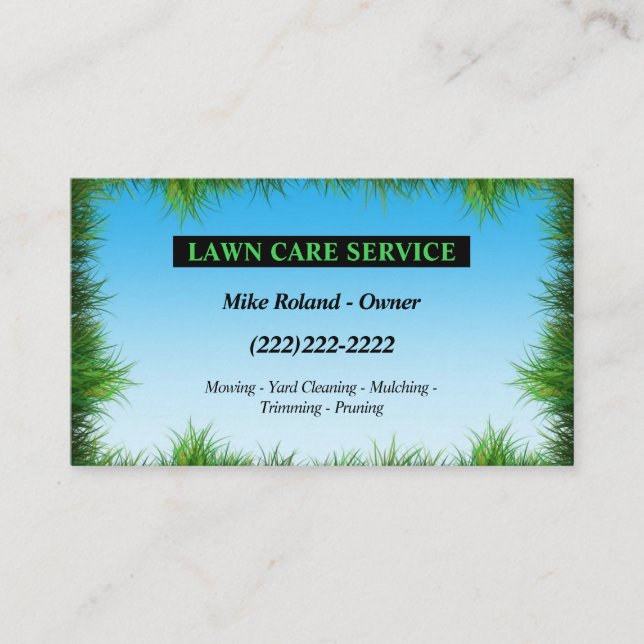 Carte De Visite Services de jardinier professionnel moderne pour l (Devant)