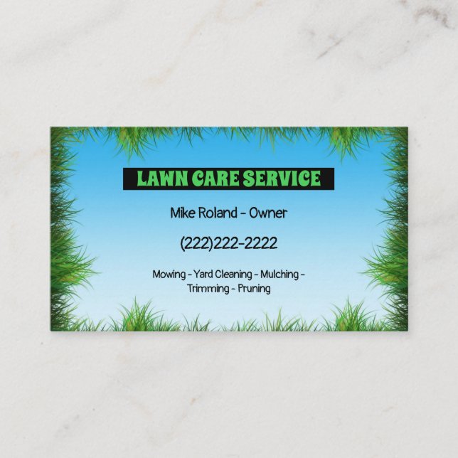 Carte De Visite Services de jardinier professionnel moderne pour l (Devant)