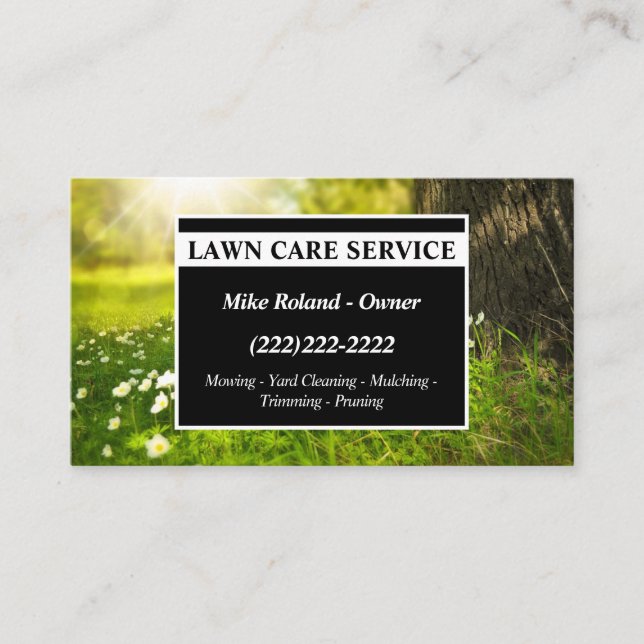 Carte De Visite Services de jardinier professionnel moderne pour l (Devant)