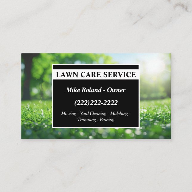 Carte De Visite Services de jardinier professionnel moderne pour l (Devant)