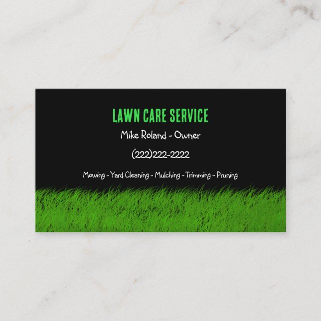 Carte De Visite Services de jardinier professionnel moderne pour l (Devant)