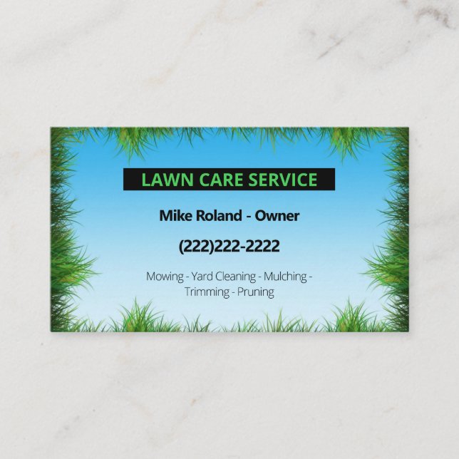 Carte De Visite Services de jardinier professionnel moderne pour l (Devant)