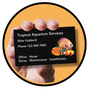 Carte De Visite Services de l'aquarium professionnel