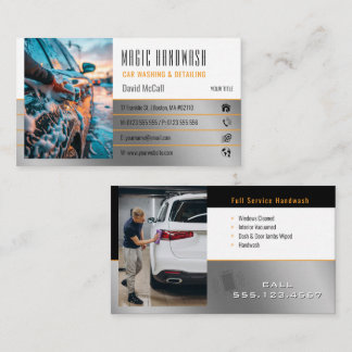 Carte De Visite Services de lavage à la main | Lavage de voiture