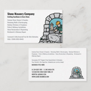 Carte De Visite Services de l'entreprise de maçonnerie de pierre