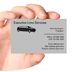 Carte De Visite Services de Limousine pour Cadres Supérieurs