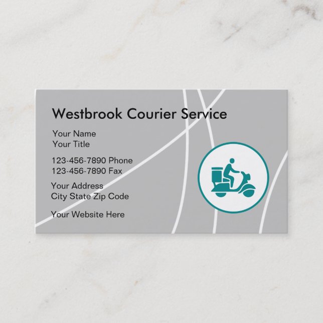 Carte De Visite Services de livraison de courrier moderne (Devant)